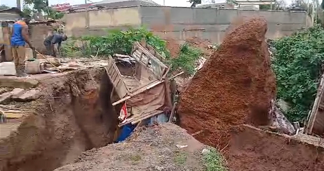 Thunderstorm Triggers Landslide at Akokora Kwadwo in Sunyani